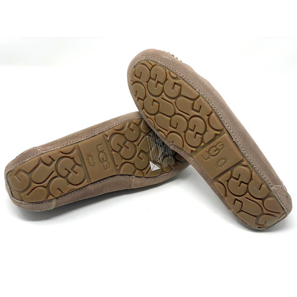 $100 UGG Dakota Moccasin Slippers Womens 6 Rare Caribou Suede Color 1107949 NEW - Picture 8 of 10